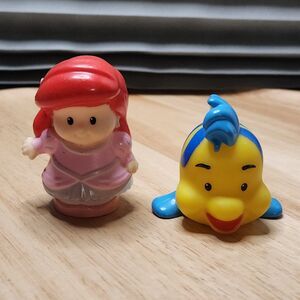Fisher-Price Little People Disney Mermaid Figures – Ariel & Flounder 2 Pc Lot